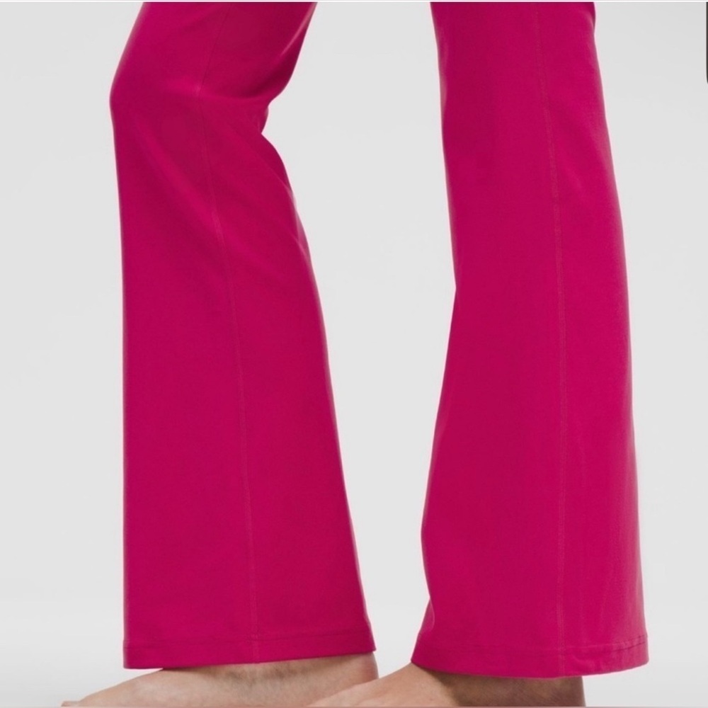 Lululemon High Rise Nulu Flare Groove leggings In Raspberry Coulis size 12 - Picture 2 of 5